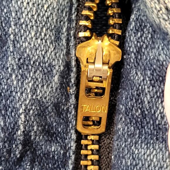 SASSON Tapered Denim Jeans Womens 2/3 26x26 TALON Zip Retro - Picture 8 of 16